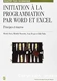 Initiation à la programmation par Word et Excel