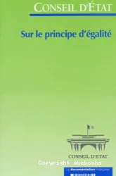 Sur le principe d'égalité: extrait du rapport public 1996