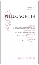 Roscher et Knies et les problèmes logiques de l'économie politique historique (1903-1906)