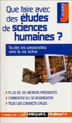 Que faire avec des études de sciences humaines?