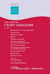 Petit traité de l'écrit judiciaire