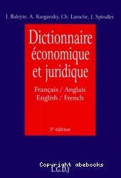 Dictionnaire économique et juridique