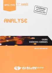 Analyse : MPSI/PCSI 1re année