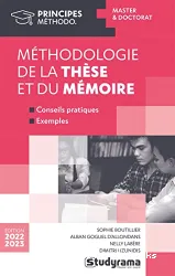 Méthodologie de la thèse et du mémoire