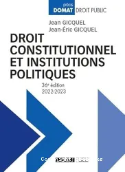 Droit constitutionnel et institutions politiques