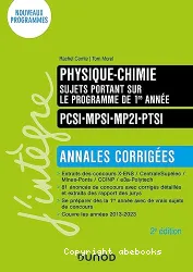 Physique-chimie, sujets portant sur le programme de 1re année