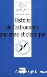Histoire de l'astronomie ancienne et classique